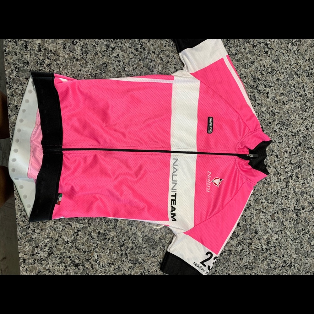 Nalini pink cycle jersey